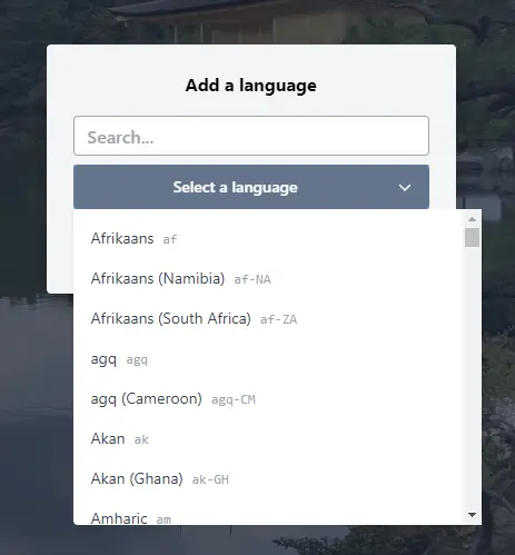 Language adding