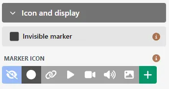 Marker icon and display