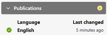 Published languages