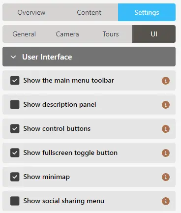 UI settings