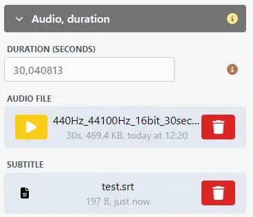 Settings the tour duration and audio